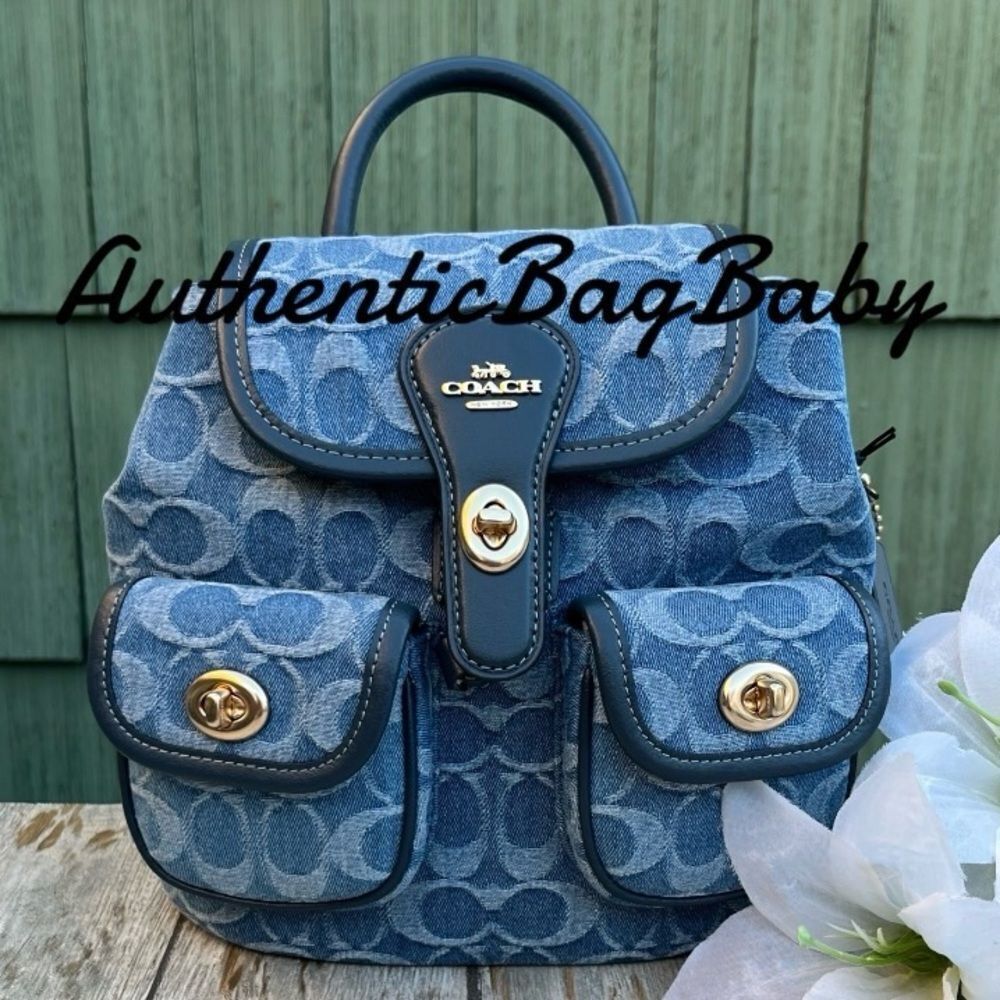 Coach Hadley Backpack In Signature Denim Purse